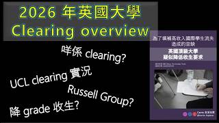 英國大學Clearing 2026｜頂尖大學開始降低收生分數？UCL Clearing 實況