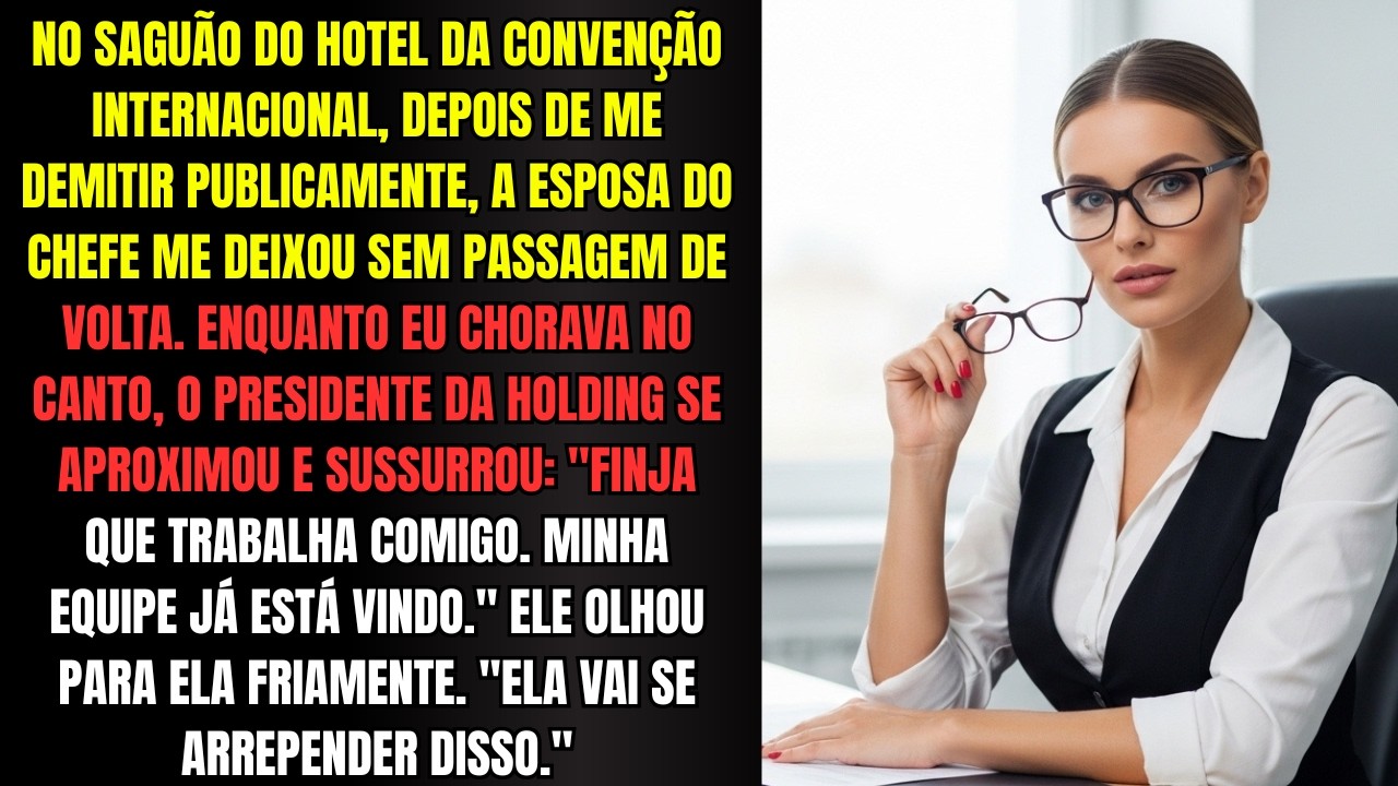 No saguão do hotel da convenção internacional, depois de me demitir publicamente...