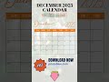 December 2025 Calendar Free Download Calendar Diyplanner December2025 Freedownload December 2025 Calendar Free Download Calendar Diyplanner December2025 Freedownload