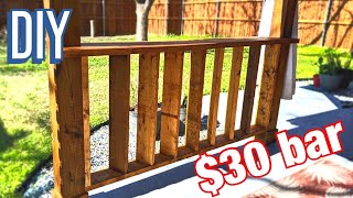 CHEAP & EASY Backyard Patio Bar DIY Build for $30 / vlog 2020