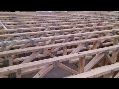 Как строят дома в США. Установка ферм и стен каркасника #каркасник #сша