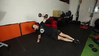 Side Plank DB Rotation