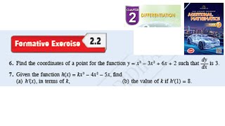 Differentiation formative exercise 2.2 Q6 Q7 pembezaan latihan formatif 2.2 form 5 kssm textbook spm