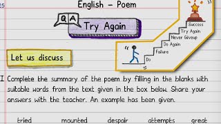 ❓Question & Answers | Try Again (Poem) | Class 7 English | NCERT | Handwritten & Enhanced