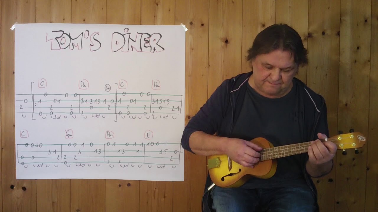 Fingerstyle UKULELE Lesson 306 TOM'S DINER (Suzanne Vega) YouTube