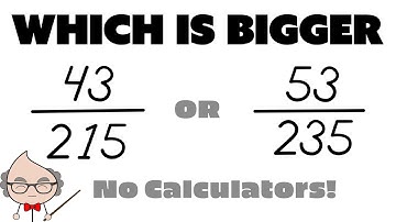 How to COMPARE FRACTIONS Without a Calculator