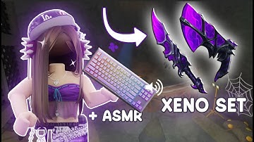 PLAYING MM2 W NEW XENO SET! + keyboard ASMR