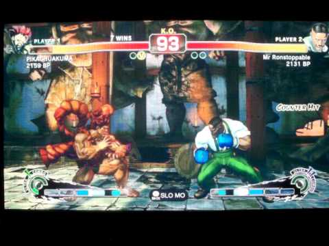 SSFIV ENDLESS BATTLE MATCH JR RODRIGUEZ ( AKUMA ) VS Mr Ronstoppable ( DUDLEY ) ON XBOX 360 GAME 14