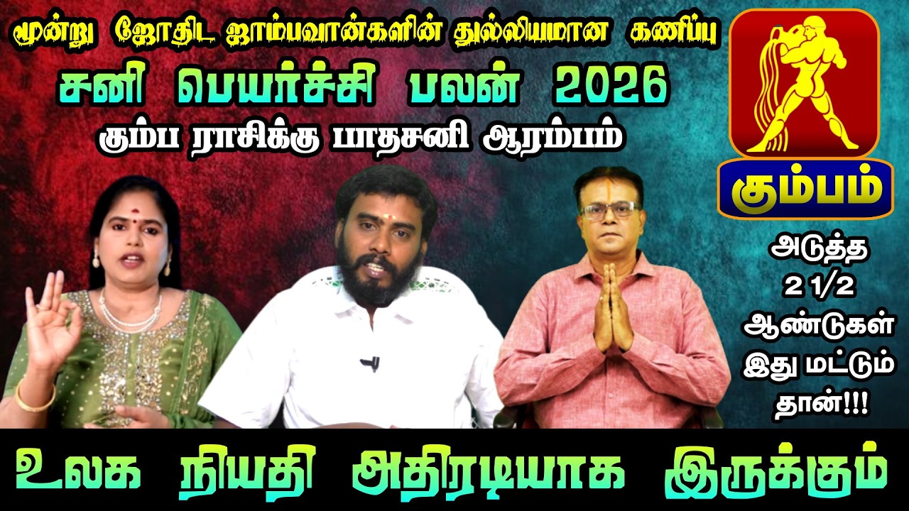 Kumbam Rasi | Aquarius 2026 Sani Peyarchi Palangal | கும்பம் ராசிக்கு பெரிய மாற்றங்கள்