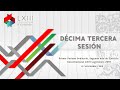 XIII Sesión - 13/Nov/2019 - Primer Período Ordinario, Segundo Año - LXIII Legislatura.