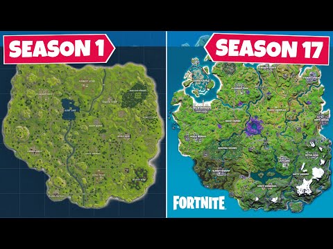 Evolution Of The Entire Fortnite Map Chapter 1 Season 1 Chapter 2 Season 7 Youtube