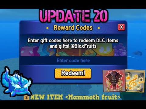 New bloxfruit update 20 codes #bloxfruits #blox #fruits #roblox #codes, codigos  update 20