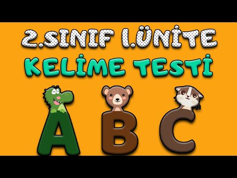 2.SINIF İNGİLİZCE 1.ÜNİTE WORDS  KELİME TESTİ