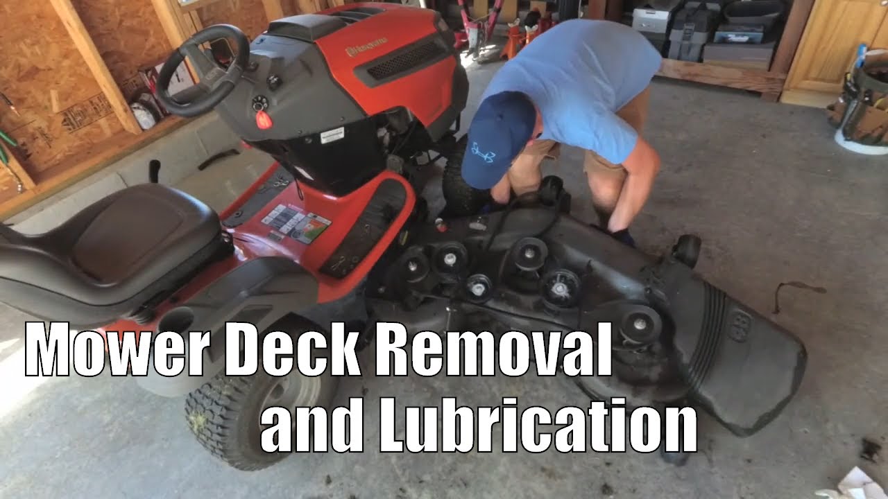 Riding Lawn Mower Deck Removal Cleaning And Lubricationmodel