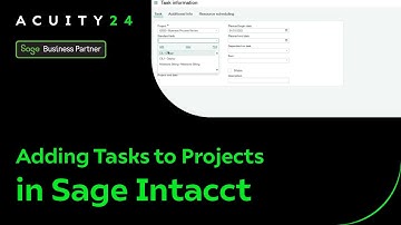 Adding Tasks to Projects in Sage Intacct