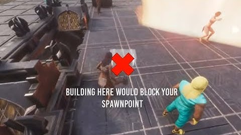 Conan Exiles, Invisible bedroll blocking building. Bug report