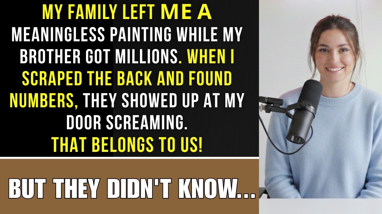 My parents left me a worthless painting, but when I found hidden numbers behind it...