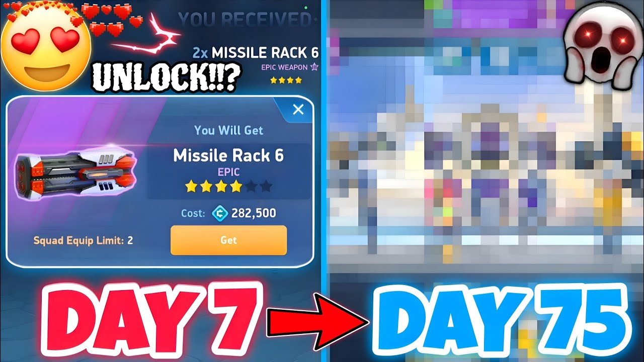 DAY 7 To DAY 75 😍🔥 | Missile Rack 6 Unlock | Mech Arena F2P - Mech ...