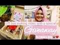 Gift box making video with a giveaway | craft material haul from a online store | Safa with pen