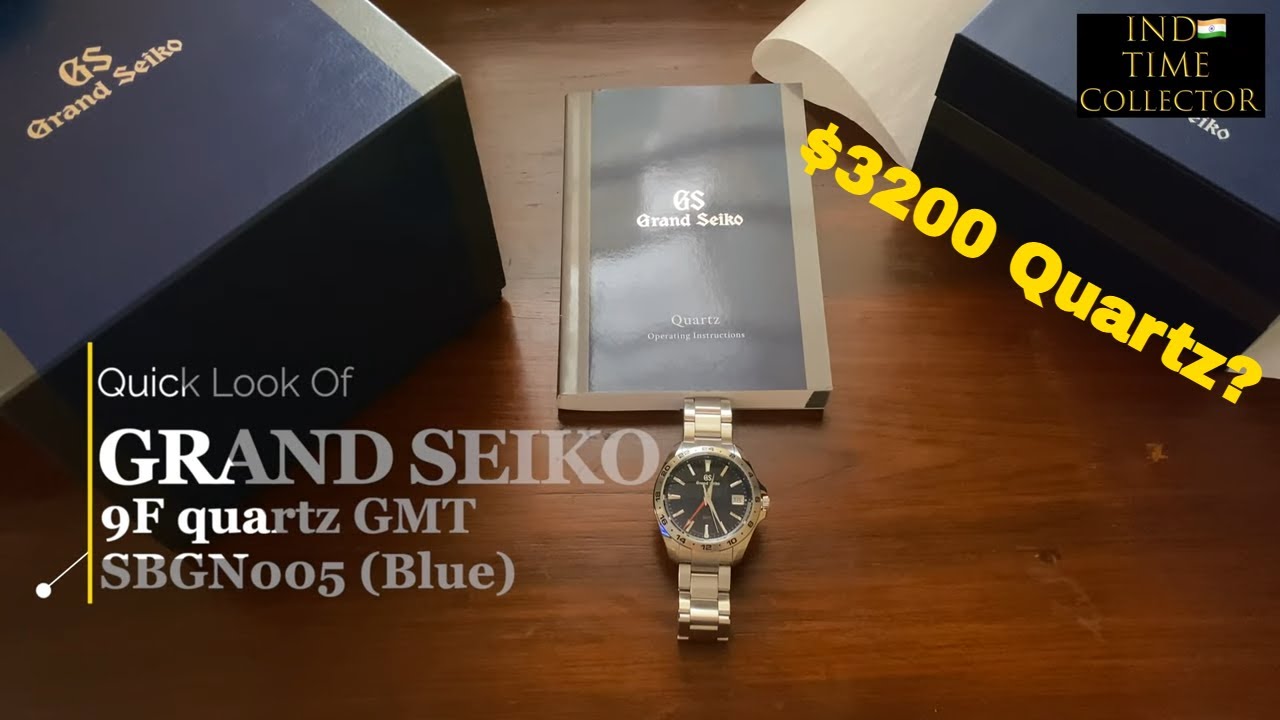 GRAND SEIKO Blue GMT SBGN005G: A Hands-On Review of the $3200 Super Quartz  Watch - YouTube