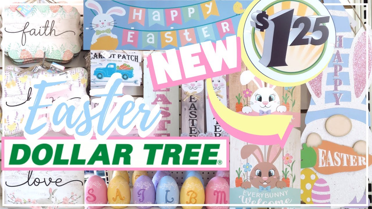 NEW DOLLAR TREE EASTER DECOR SHOP WITH ME 2022 YouTube