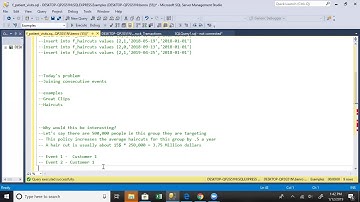 Analyzing Consecutive Events With SQL Server