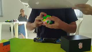 (NR) Recorde Brasileiro Cubo Mágico Vendado - 17.08 Single &amp; 20.64 ao5