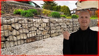 Slope stabilization with gabions - build a raised bed with gabions