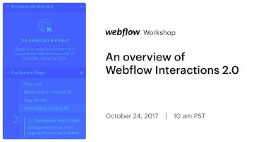 An overview of Webflow Interactions 2.0