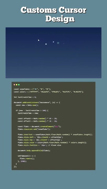 Custom Cursor Design Using HTML, CSS & JavaScript | Creative Web Design ...