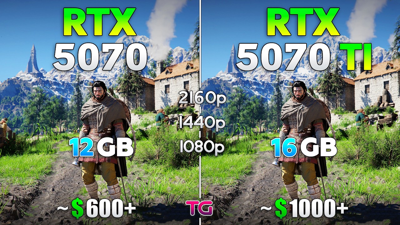RTX 5070 vs RTX 5070 Ti - Test in 10 Games | 1080p | 1440p | 4K - YouTube