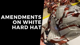 BEST HYDRO DIPPING | AMERICAN AMENDMENTS PRINT ON HARD HAT | BAG R BUCK HYDROGRAPHICS