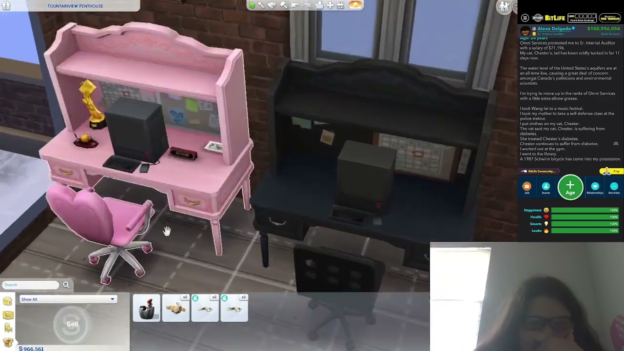 Crazy Christmas and Chester Attacked Me! Bitlife Controls My Sims Episode #20! 