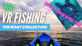 Real VR Fishing Oculus Quest2. The Boat Collector and Swimming