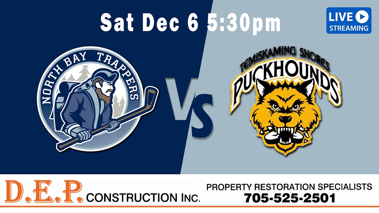 Trappers vs Tem Shores Sat Dec 6 5:30pm