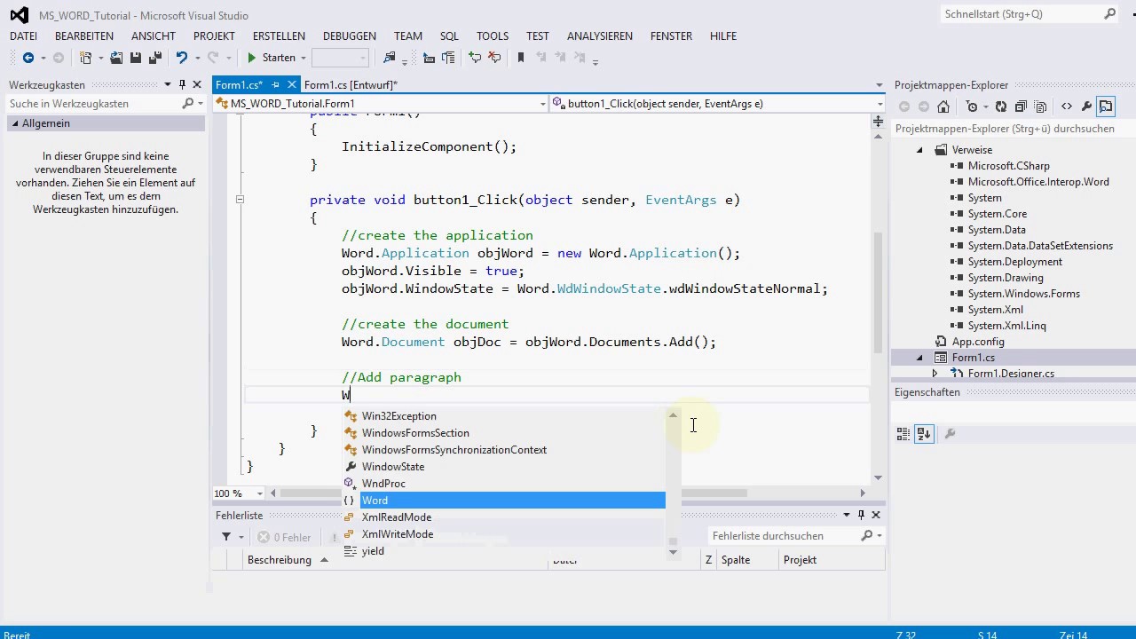 C#: How to create and write text in MS Word document programmatically C#: How to create and write text in MS Word document programmatically