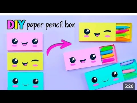 DIY paper pencil case easy to make DIY back to school 🎒 craft - YouTube