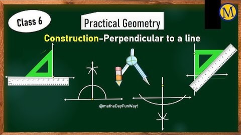 Class 6 Maths| Practical geometry 3| Perpendicular to a line | Compasses and set square onstruction 
