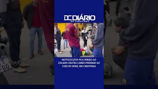 Motorcyclist injured in collision with car near Coelho Diniz, in Caratinga