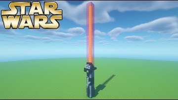 Minecraft Tutorial: How To Make Darth Vaders Lightsaber "Lightsaber Statue"