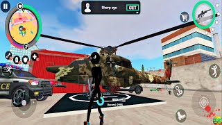 New Military Helicopter Shark Stickman Rope Hero 2 Update screenshot 2