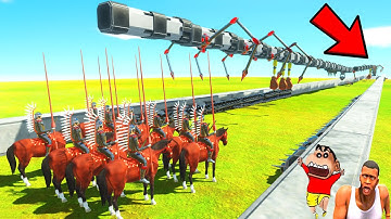 100 STEEL TENTACLES and BOXING GLOVES TRAP vs SHINCHAN and CHOP in ANIMAL REVOLT BATTLE SIMULATOR