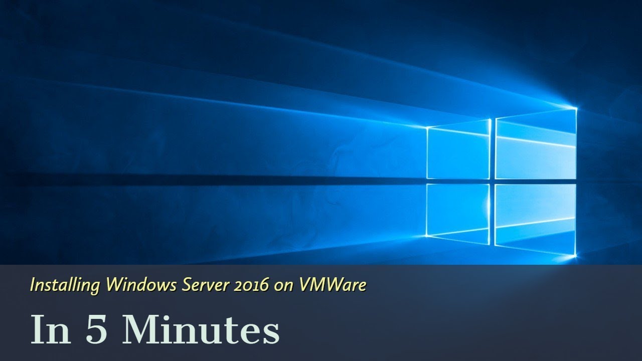 Update 5分でVMWareにWindowsServer2016をインストールする