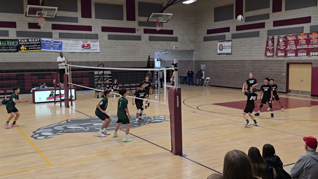 Granite Oaks Middle School versus Glen Edwards Middle School 8th grade boys volleyball
