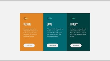 3 column preview card component | HTML CSS