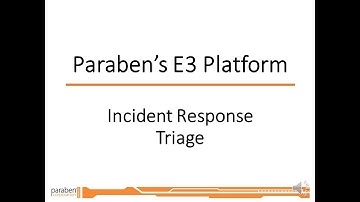 Data Triage Incident Response Data in the E3 Forensic Platform
