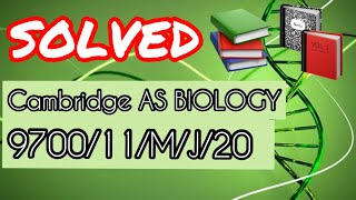 AS BIOLOGY CAMBRIDGE May/June variant 1 2020 I 9700/11/M/J/20 SOLVED PAPER 1 screenshot 3