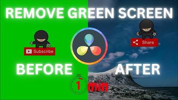 Remove Green Screen DaVinci Resolve 18 in 1 min