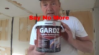 Gardz from Zinsser Problem Surface Sealer and face paper repair