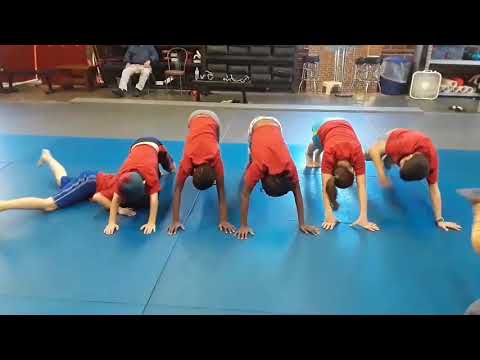 Kids Krav Maga Drill Military Crawl at Krav Maga Raleigh